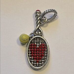 Brighton Love Tennis Racket Ball with Heart Pendant/Charm
